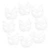 Beaupretty 10pcs DIY Fox Mask for Women and Blank Paintable Paper Pulp Masquerade Masks for Halloween Cosplay Birthday and Carnival Party Dress Up Safe Material view 1