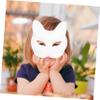 Beaupretty 10pcs DIY Fox Mask for Women and Blank Paintable Paper Pulp Masquerade Masks for Halloween Cosplay Birthday and Carnival Party Dress Up Safe Material view 4