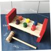 UPKOCH Wooden Hammering for Interactive Cognitive Plaything with Pegs and Mallet Educational Pounding Bench for Hand Eye Coordination Stress Relief and Early Learning Activities Portable view 2