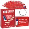 2025 US Citizenship Flash Cards (Tarjetas De Ciudadania 2025 ingls y espaol) 100 USCIS Civics Questions with Metal Ring (Tarjetas para La Ciudadania De Las 100 Preguntas) for Naturalization Test view 1