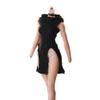 Fremego 1/6 Scale Female Clothes,Female Hooded Wasteland Style Long Split Dress and Underpants Sweater Dress Outfit Clothing Accessory for 12inch PH TBL JO Action Figure (Black) view 1