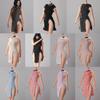 Fremego 1/6 Scale Female Clothes,Female Hooded Wasteland Style Long Split Dress and Underpants Sweater Dress Outfit Clothing Accessory for 12inch PH TBL JO Action Figure (Black) view 2