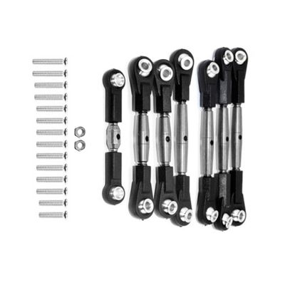 for Tamiya for TT02B 1/10 RC Car Upgrade Parts Accessories 7Pcs Steel Steering Link Rod Linkage Servo Rod Set Replacement Parts RC Accessories