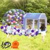 10ft Inflatable Bubble House Dome with Tunnel for Kids, Clear TPU Balloon Tent for Parties, Includes 450W Air Blower & 600W Air Pump view 1