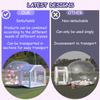 10ft Inflatable Bubble House Dome with Tunnel for Kids, Clear TPU Balloon Tent for Parties, Includes 450W Air Blower & 600W Air Pump view 4