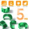 Fraizoe RC 5PCS Aluminum Heatsink Electric Engine Motor Heat Sink Cooling Fins Replacement for #03300, Compatible with 1/10 HSP Traxxas HPI Tamiya Losi 550 540 3650 Size Brushed/Brushless Motor(Green) view 4