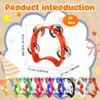 36 Pcs Tambourine Percussion Musical Instrument Plastic Tambourine with 4 Jingle Bells Mini Handheld Tambourine Bulk Kids Adults Noise Makers for Party School, 8 Colors view 2