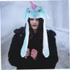 Abaodam Funny Unicorn Ear Moving Hat Photo Prop Festival Adults and Soft Blue Cap with Jumping Ears for Birthday Easter Anniversary Celebrations view 4