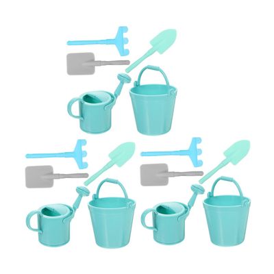 Milisten 3 Sets Miniature Simulation Sprinkler Bucket Shovel Gardening Tools for Reusable Bonsai Decorations and Lovely Garden Tool Models for Home Play