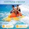 Inflatable Jet Ski with 500W Motor - 130 Min Runtime & 10-Speed Remote (3-7 km/h) | Max 485lb Capacity | Yellow Motorized Watercraft for Pool Lake Ocean view 2