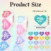 1000pcs Jesus Loves You Stickers, 16 Colors Christian Religious Sticker Rolls Jesus Loves You Religious Themed Decal for Kids Paper Envelope Card Gifts (Heart Style) view 2