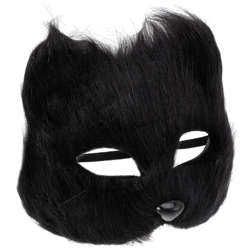 Abaodam Foxes Style Halloween Mask with Elastic Band Half Face Fox Cosplay Mask for Men Women Masquerade Ball Party Carnival Festival Costume