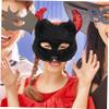 Abaodam Foxes Style Halloween Mask with Elastic Band Half Face Fox Cosplay Mask for Men Women Masquerade Ball Party Carnival Festival Costume view 4