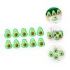 Abaodam 18pcs Cartoon Avocado Erasers for Study Stationery Bulk Student Erasers Safe Painting Classroom Prizes Random Style Green view 3