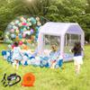 10ft Inflatable Bubble House Dome with Tunnel for Kids, Clear TPU Balloon Tent for Parties, Includes 450W Air Blower & 600W Air Pump view 1