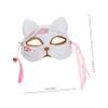 Abaodam 2pcs Creative Kitsune Half Face Masks for Halloween Party Cosplay Unique Fox Costume Props with Fine Workmanship Lightweight and Easy to Wear for Dance Performance and Festive view 2