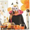 Abaodam 2pcs Creative Kitsune Half Face Masks for Halloween Party Cosplay Unique Fox Costume Props with Fine Workmanship Lightweight and Easy to Wear for Dance Performance and Festive view 4