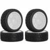 Remote Control Car Parts Compatible with Tamiya XV01 XV02 for TT01 for TT02 PTG-2 1/10 RC for Racing Car Upgrade Parts 4PCS Wheel Tyre 68mm for Rally Tires(White) view 1