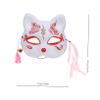 Abaodam 2pcs Halloween Party Decorative Fox Mask Sakura Fox Half Masks for Cosplay Costume Unique Stylish Animal Masquerade Props for Fancy Dress and Themed Events view 2