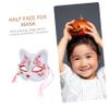 Abaodam 2pcs Halloween Party Decorative Fox Mask Sakura Fox Half Masks for Cosplay Costume Unique Stylish Animal Masquerade Props for Fancy Dress and Themed Events view 4