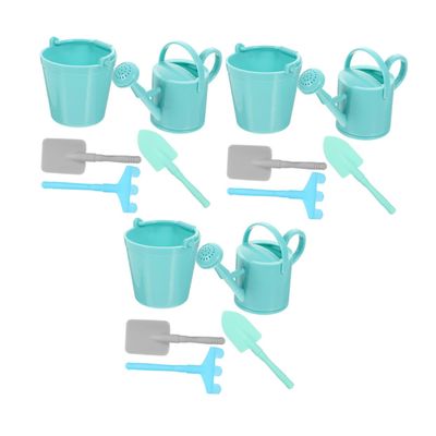 Healifty 3 Sets Miniature Gardening Tool for Realistic Simulation Shovel and Watering Can Ornaments Lightweight Garden Decor for Outdoor Patio Play