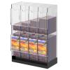 8-Slot Acrylic Booster Pack Dispenser, Card Organizer with Black Base, Fits 280+ Booster Packs, 4mm Thick Display Holders for Sports, Trading Collector Cards view 1