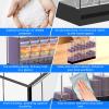 8-Slot Acrylic Booster Pack Dispenser, Card Organizer with Black Base, Fits 280+ Booster Packs, 4mm Thick Display Holders for Sports, Trading Collector Cards view 3