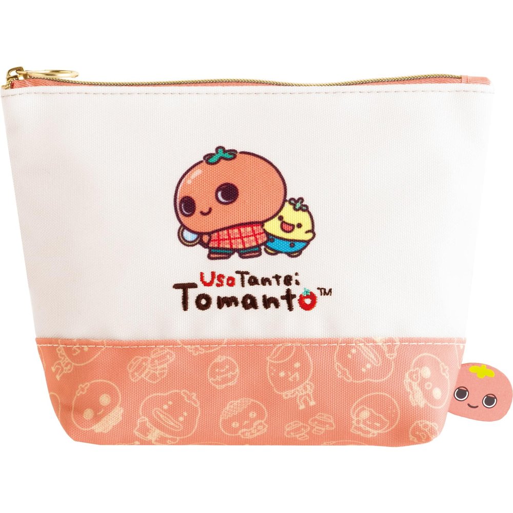 San-X CA76501 Detective Tomato Cloak Fresh Pouch Approx. H 5.1 x W 7.3 x D 2.0 inches (130 x 185 x 50 mm)
