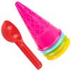 Abaodam Sand with Multi Use Plastic Spoon and Cartoon Ice Cream Cone Molds Beach Sandbox Tools for Boys for Outdoor Play and Birthday Parties view 1