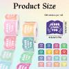 1000pcs Jesus Loves You Stickers, 16 Colors Christian Religious Sticker Rolls Jesus Loves You Religious Themed Decal for Kids Envelope Paper Card Gifts (Bible Style) view 2
