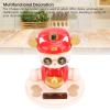Agatige Solar Lucky Fortune Cat, Automatic Nodding Plastic Mini Waving Lucky Cat Desk Statue Chinese Decor for Home Office and Car (Red) view 2