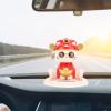 Agatige Solar Lucky Fortune Cat, Automatic Nodding Plastic Mini Waving Lucky Cat Desk Statue Chinese Decor for Home Office and Car (Red) view 4