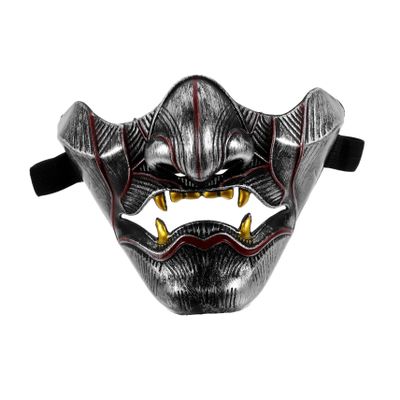 BESPORTBLE Japanese Hannya Cosplay Mask Half Face Party Prop for Men Women Traditional Theater Performance