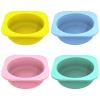 Vestamore Stackable Silicone Bowls for Kids and Dough, 4-Piece Set in Cheerful Colors, Portion Control and Microwave-Safe view 1