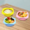 Vestamore Stackable Silicone Bowls for Kids and Dough, 4-Piece Set in Cheerful Colors, Portion Control and Microwave-Safe view 2