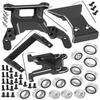 RCYouHott RC Aluminium Upgrades Part for L0S1 1/24 1/28 Micro-B(LOS00007)/Micro-T(LOS-1392) 2S 2WD,Front Bumper/Rear Wing Mount/Front Bulkhead Skid Plate/Servo Mount/Bearings Kit,Black view 1