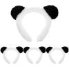 Beaupretty 4pcs Panda Ears Headband: Animal Cosplay Hair Hoop Cartoon Headwear for Costume Party, Carnival, Halloween Theme Events Face Washing Spa view 1