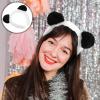 Beaupretty 4pcs Panda Ears Headband: Animal Cosplay Hair Hoop Cartoon Headwear for Costume Party, Carnival, Halloween Theme Events Face Washing Spa view 3