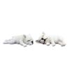 2 Pcs Lazy French Bulldog Statue, Resin Car Interior Dog Statues, Home Decorations and Office Desk Ornaments, Happy (Beige) view 1