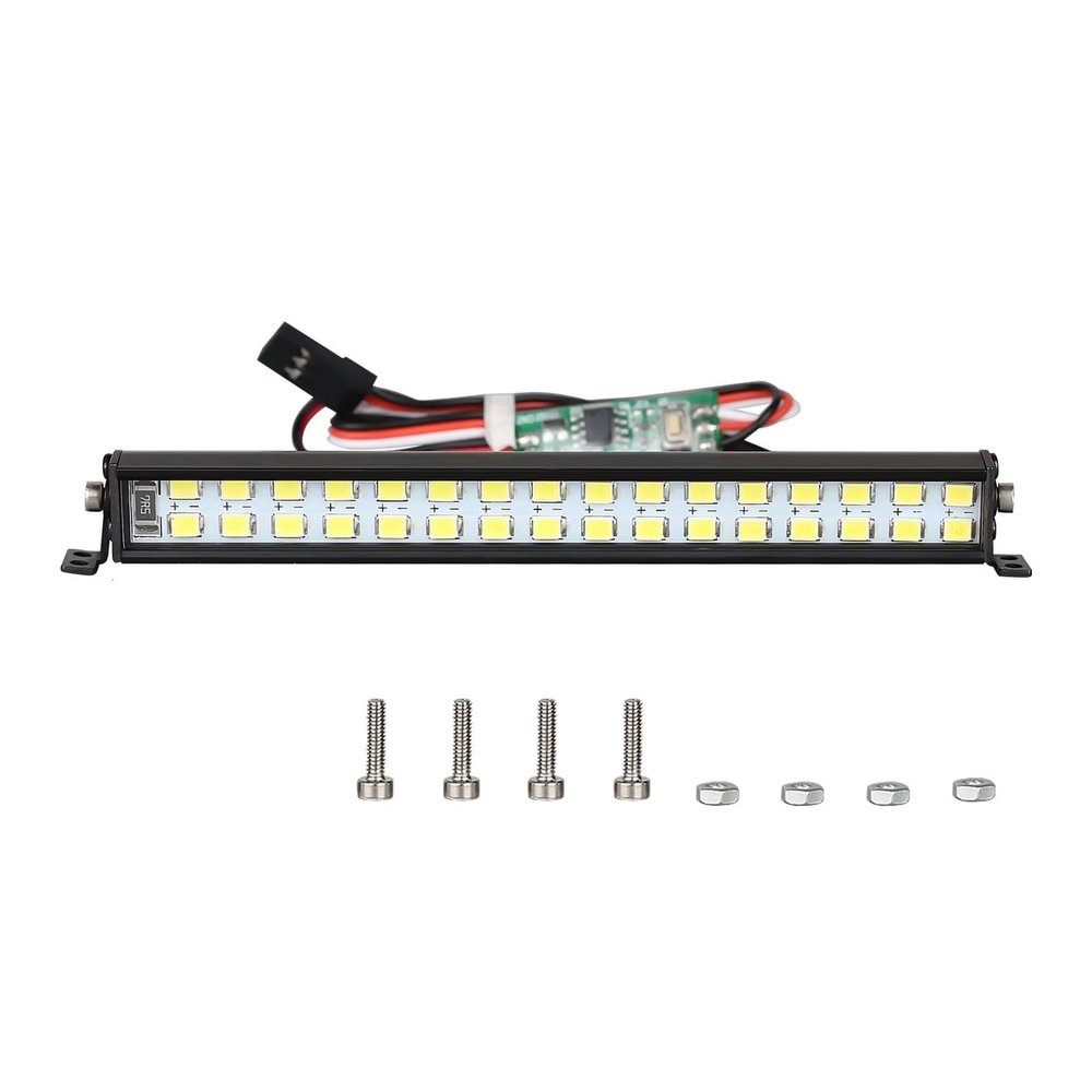 RC Car Light Strips Kit For Axial For SCX10 90046 For TRX-4 For Tamiya CC01 D90 For Redcat 1/10 17mm 52mm 102mm 147mm Bright Light Bar RC Crawler Car(DG-L08 102mm)