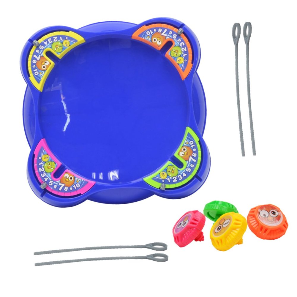 Healifty Pulling Gyro for Fighting Plates Lightweight Plastic Spinning Tops for Hand Eye Coordination and Interactive Desktop Play