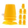 Abaodam 8pcs Plastic Clockwork Movement for DIY Clay Crafts Wind Up Mechanism Accessories Reusable Handmade Craft Parts for Winding Transparent Yellow view 1