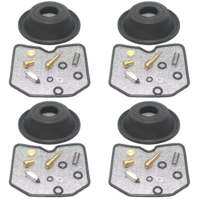 4 Set Carburetor Repair Compatible with GSF600S 1996-2003 GSF600 GSF 600 Compatible With Main Jet Carb Diaphragm Float Parts(2A)