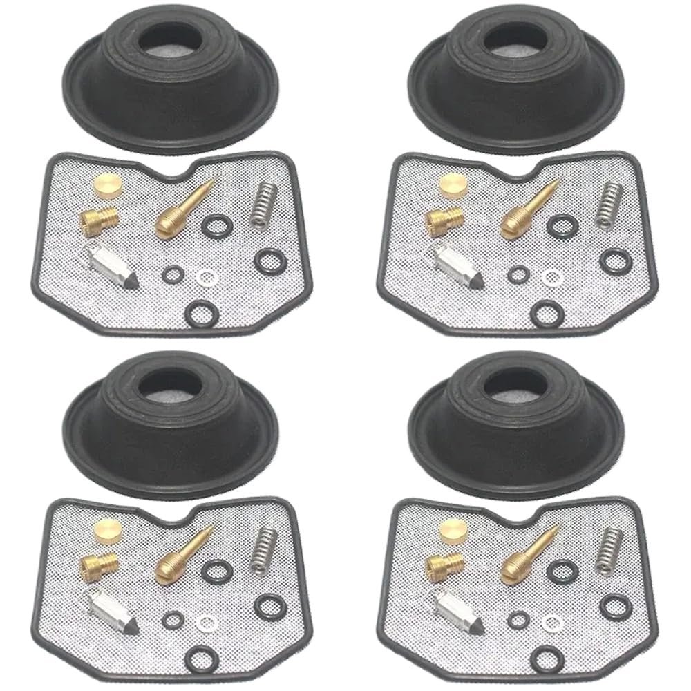 4 Set Carburetor Repair Compatible with GSF600S 1996-2003 GSF600 GSF 600 Compatible With Main Jet Carb Diaphragm Float Parts(2A)