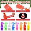 Christmas Party Favors for Kids,32PCS LED Light Up Finger Lights,Christmas Toys Gifts for Students Party Supplies,Novelty Items Classroom Prizes Stocking Stuffers,Extra Gifts 12PCS Slap Bracelets view 4