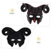 Beaupretty Dark Red Ox Horn Mask PU Material Comfortable Halloween Party Prop Scary Masquerade Cosplay Mask for Festival and Fancy Dress view 4