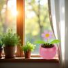 Pink Solar Powered Dancing Swinging Flower Car Ornament Home Office Decor Gift (Approx 4.72" x 2.76") view 3