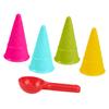 Beaupretty Beach Spoon Plastic Sand Digging Kit with Cartoon Ice Cream Cone Molds Safe and Lightweight for Outdoor Play for Sandcastles and Beach Fun view 1