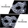 Abaodam 4pcs PVC Leopard Pattern Halloween Masks Animal Party Props for Cosplay Photo Booth Decoration for Dance Performances and Costume Parties view 4