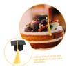 Healifty 8pcs Graduation Tassel Mini Cap Cupcake Toppers with Vibrant Yellow Tassels for Class of Dessert Decorations Party Supplies view 2